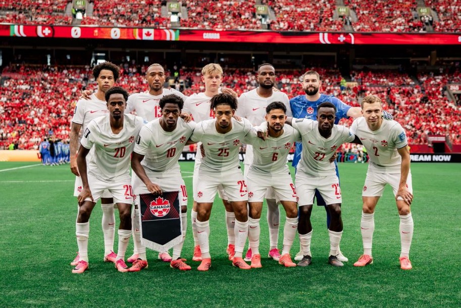 Canada's starting lineup against Switzerland