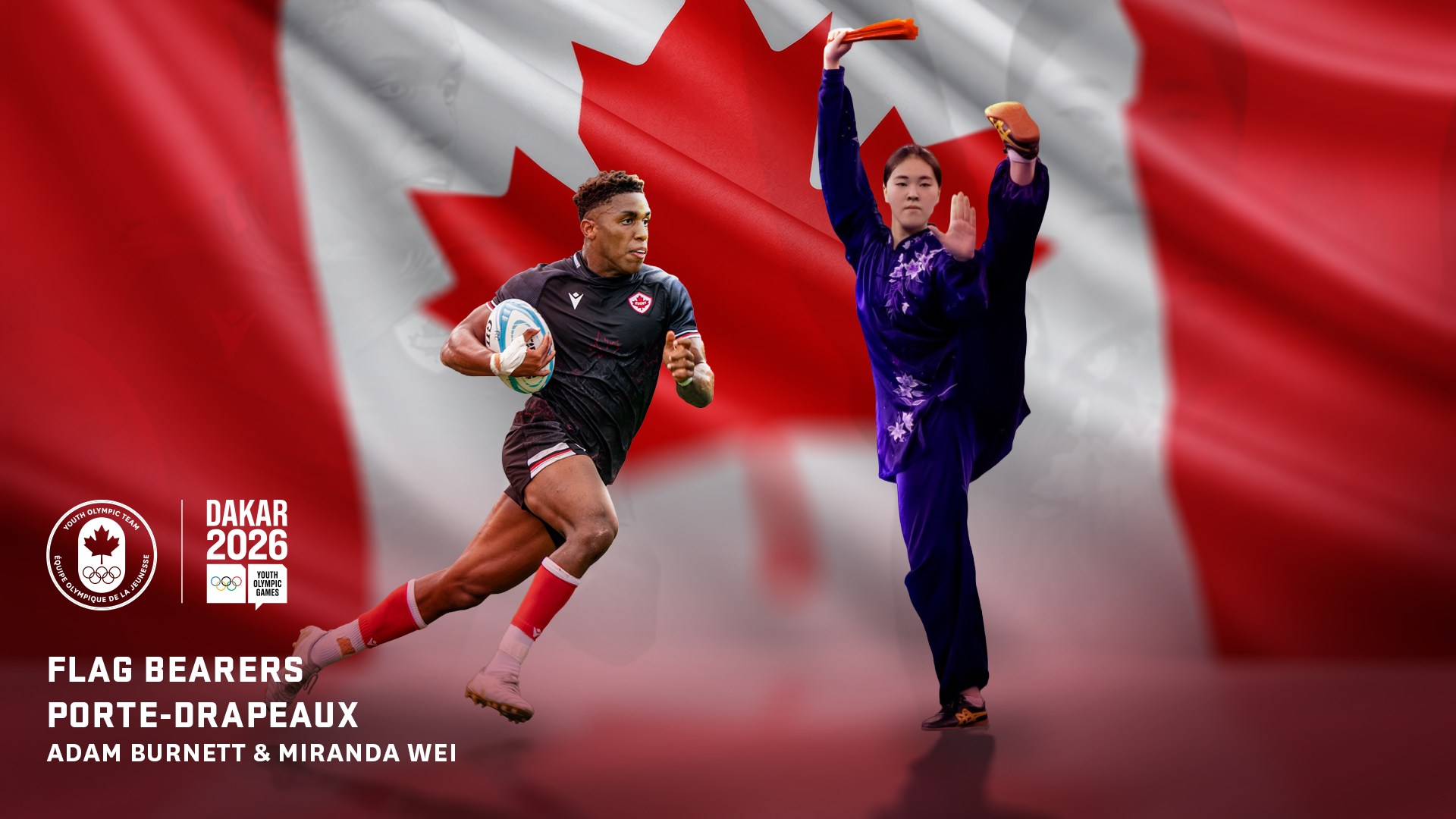 Two athletes selected as Team Canada’s Dakar 2026 Summer Youth Olympic Games Opening Ceremony Flag Bearers