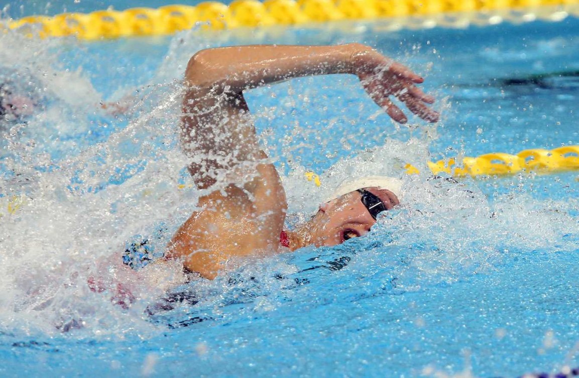 Chantal Van Landeghem lors des Jeux panaméricains de Toronto, en juillet 2015.