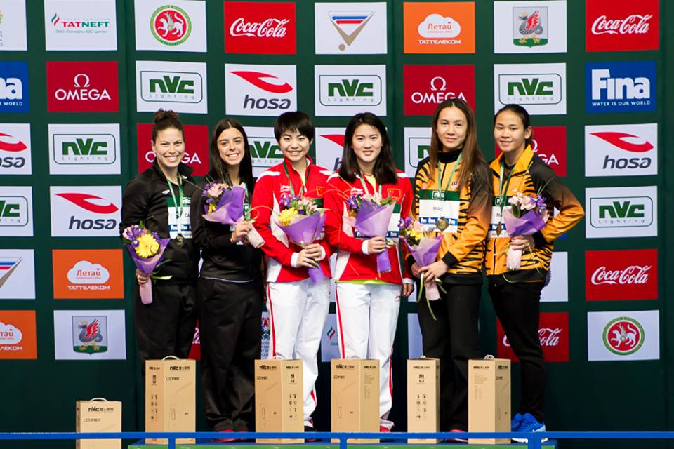 Meaghan Benfeito et Roseline Filion ont terminé deuxièmes à l’épreuve synchronisée de la plateforme de 10 m au quatrième et dernier arrêt des Séries mondiales FINA de plongeon, vendredi à Kazan.