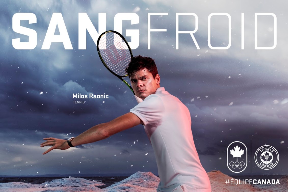 Milos Raonic est l'un des espoirs olympiques faisant partie de la campagne Sang-froid pour Rio 2016.