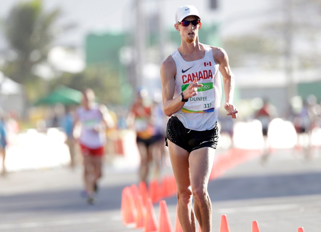 Evan Dunfee a signé la meilleure performance canadienne au 20 km marche. 
