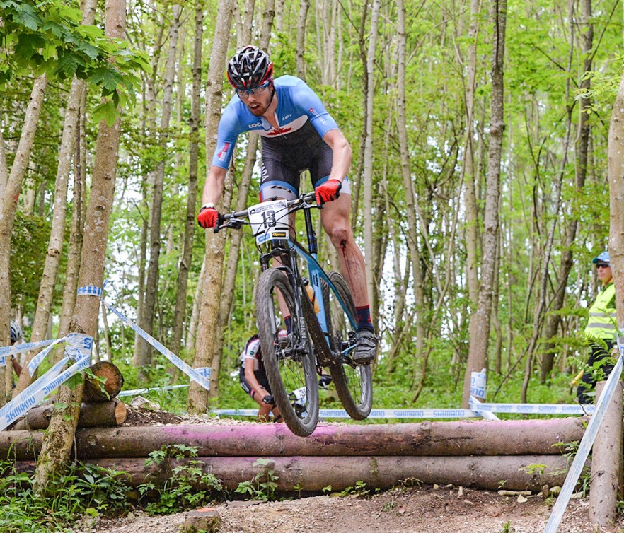 Leandre Bouchard à la Coupe du monde d'Albstadt, en 2015.