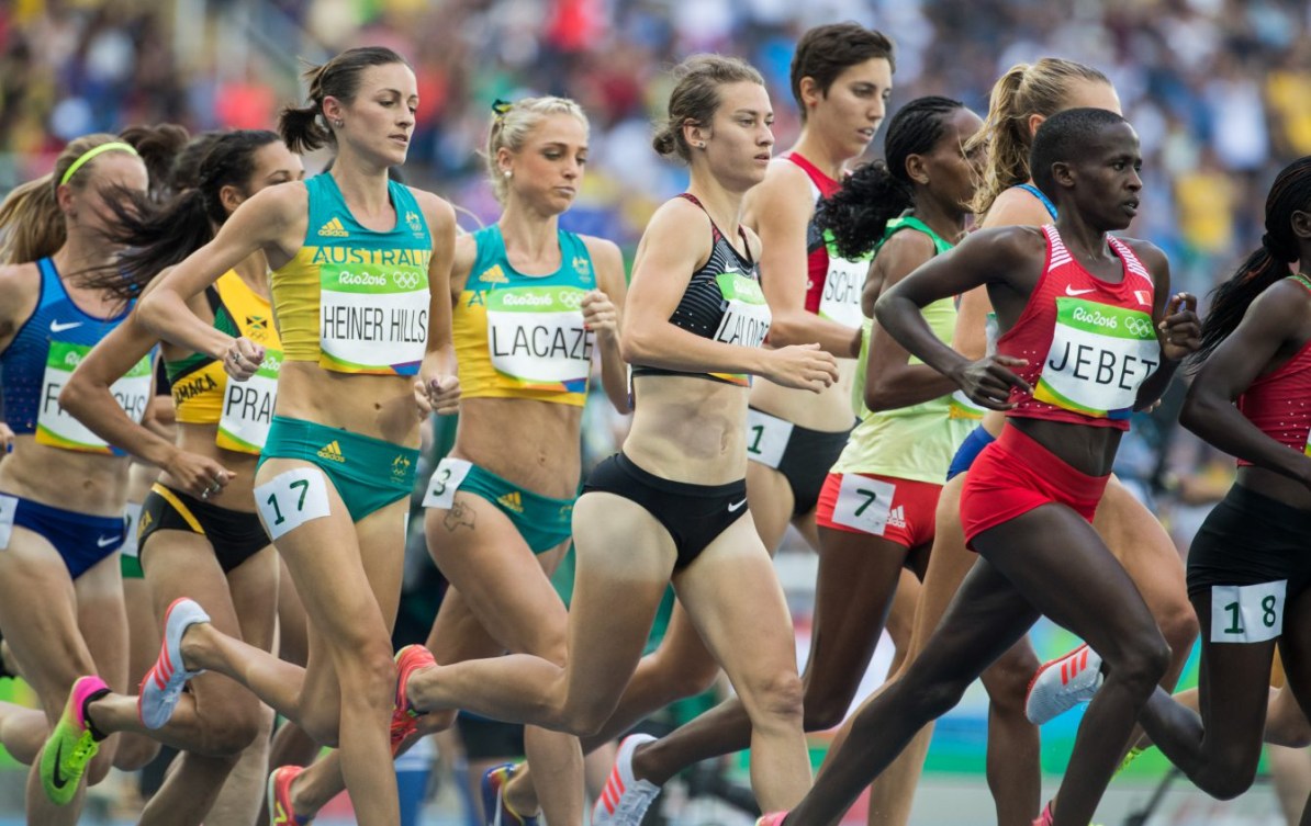 Geneviève Lalonde lors de la finale du 3000 m steeple aux Jeux olympiques de Rio, le 15 août 2016. (COC Photo/Mark Blinch)