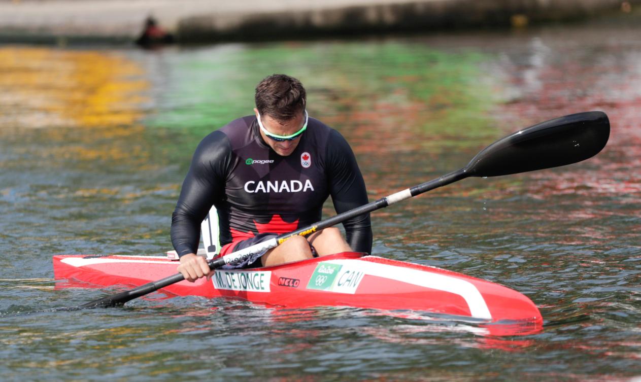 Médaillé de bronze sur la distance aux Jeux de Londres, Mark de Jonge a fini septième en finale du K1 200 m (COC Photo/Jason Ransom).