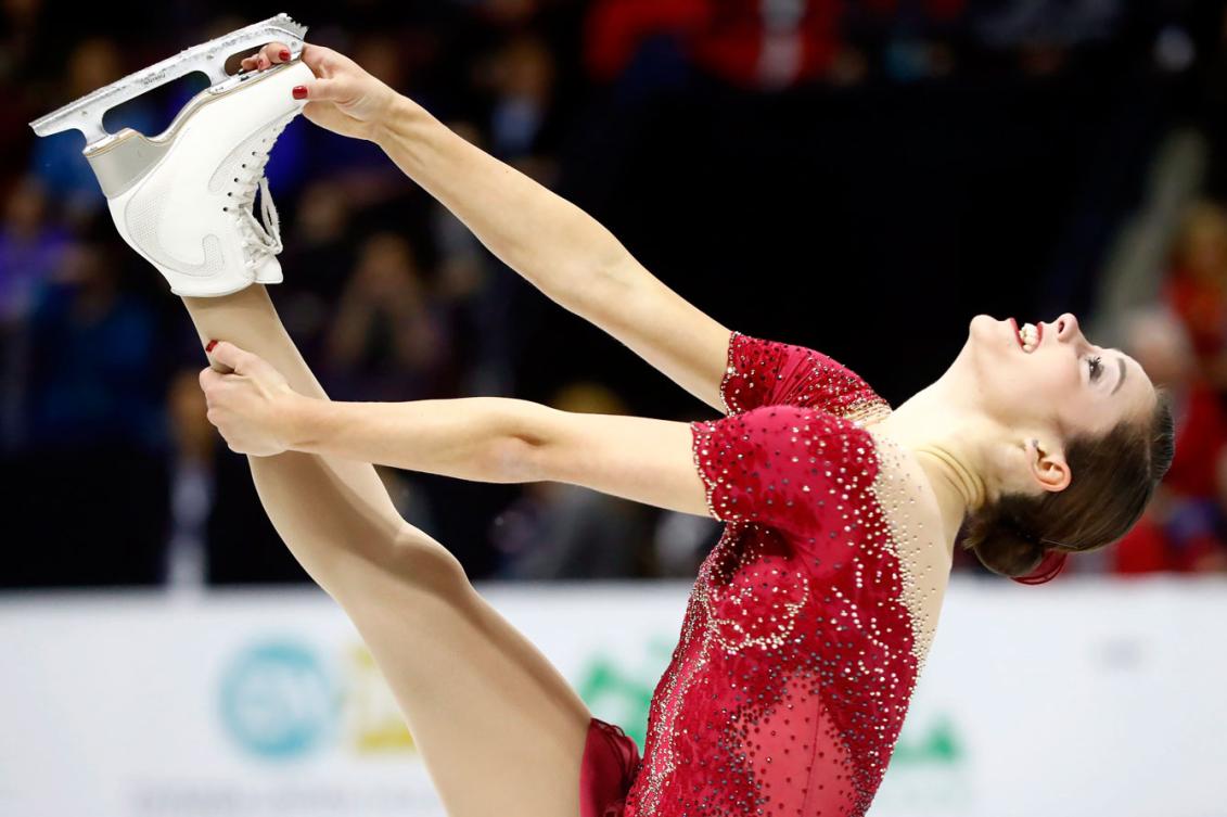 Kaetlyn Osmond durant son programme libre aux Internationaux Patinage Canada, le 29 octobre 2016 à Mississauga. (Photo/THE CANADIAN PRESS Mark Blinch)
