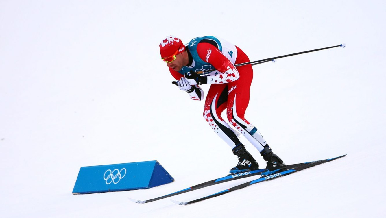 Le Canadien Marc-Antoine Gagnon concourt à la finale de la compétition masculine des bosses aux Jeux olympiques d’hiver de PyeongChang 2018, en Corée du Sud, le 12 février 2018. (Photo : Vaughn Ridley/COC)