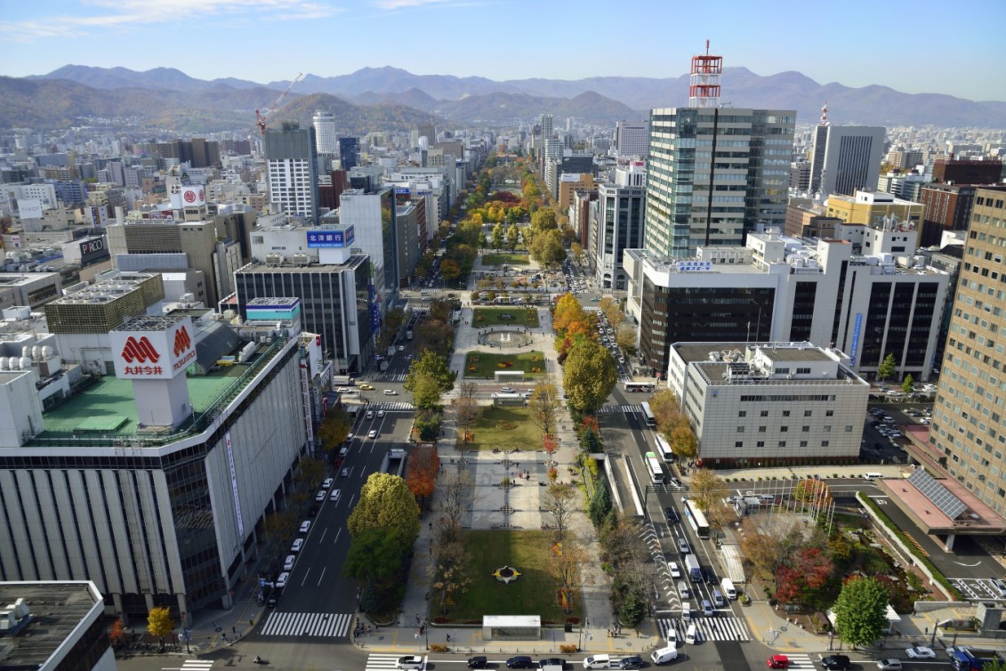 Vue du Parc Odori de Sapporo